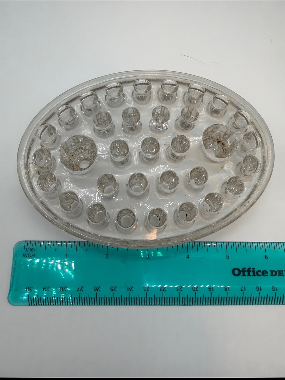 Flower frog oval clear